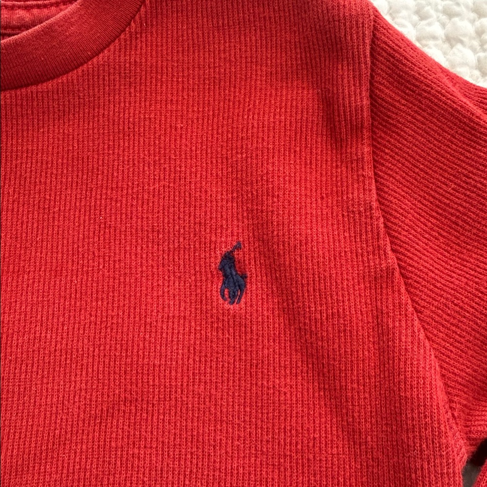 Polo by Ralph Lauren Vibrant Red Crew Neck Boys Top - Picture 2 of 6